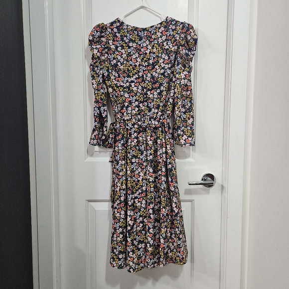 Eliza J Floral V-Neck Midi Dress Size 4 - Picture 11 of 12